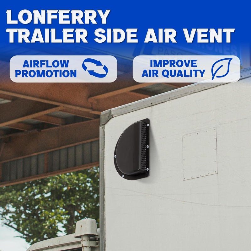 Lonffery Trailer Vent - RV Vent Covers for Trailer - RV ATV Cycle Truck Cargo Work Trailer Side Air Vents - Image 2